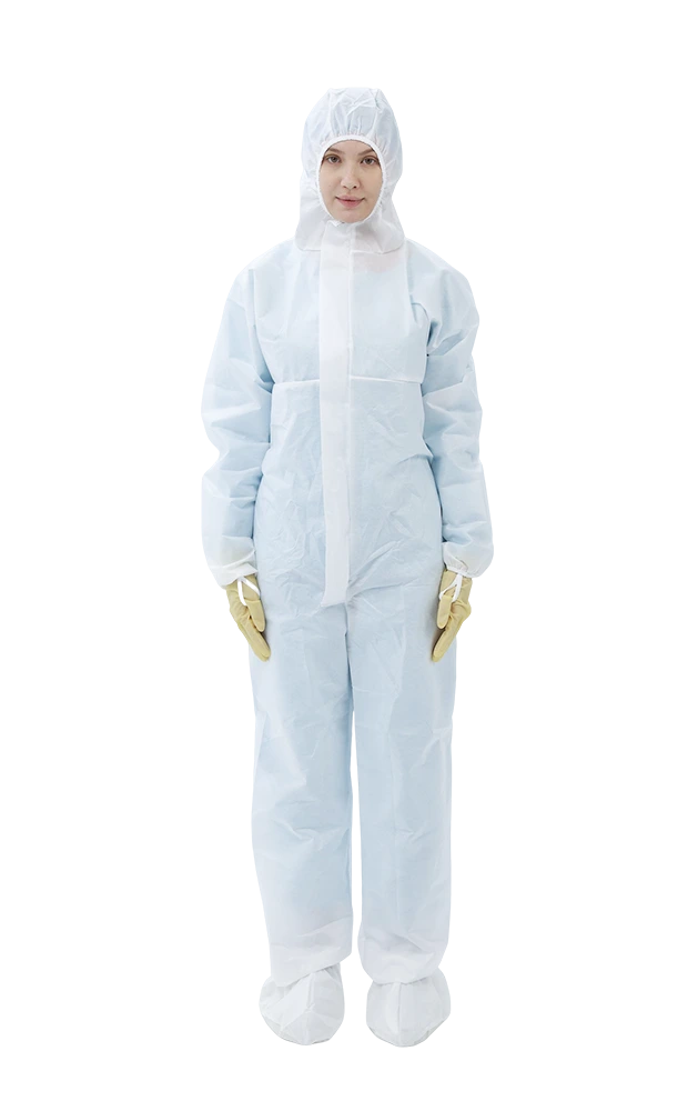 Sterile Coverall With Hood And Boot Cover Integrated Donning Solution 