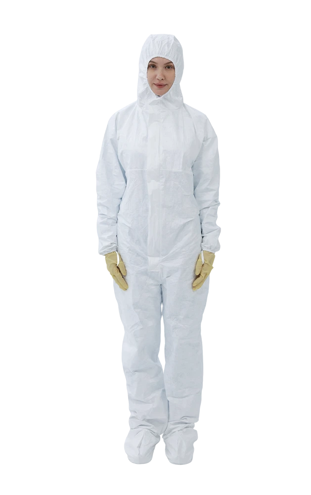 Sterile Coverall With Hood And Boot Cover Integrated Donning Solution 