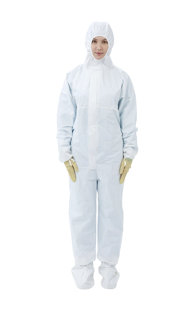 Sterile Coverall With Hood And Boot Cover Integrated Donning Solution 