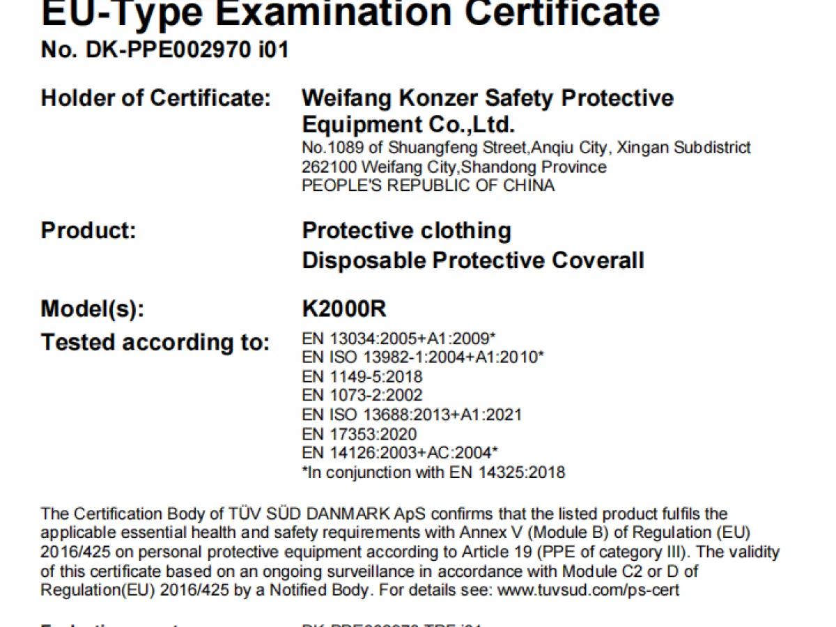 Full Range of CE Certified Products, Setting a New Benchmark for Protective