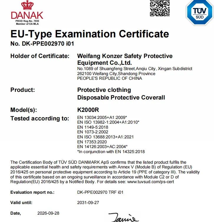 Full Range of CE Certified Products, Setting a New Benchmark for Protective